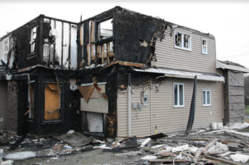 Toms River NJ Home After A Natural Gas Leak Explosion