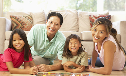 New Jersey family enjoying their air condtioning installation