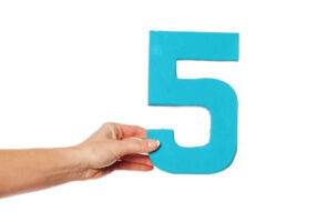the number 5 depicting 5 signs of hvac blower problems