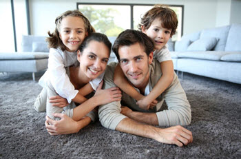 healthy and happy family with good indoor air quality
