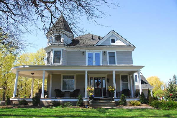 historic home and an air conditioner installation