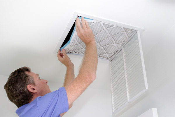 image of a dirty air conditioner filter