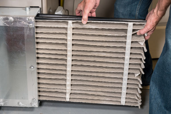 image of a dirty hvac air filter