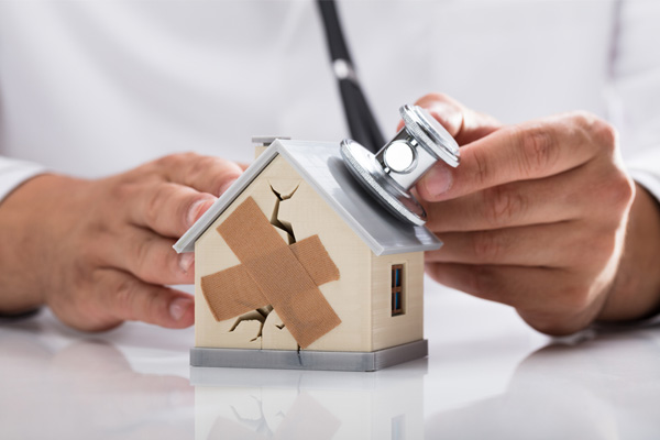 image of a doctor with house depicting energy audit