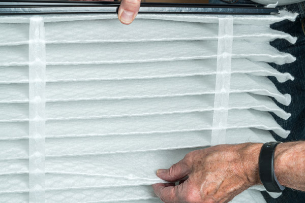 image of a merv hvac air filter installation