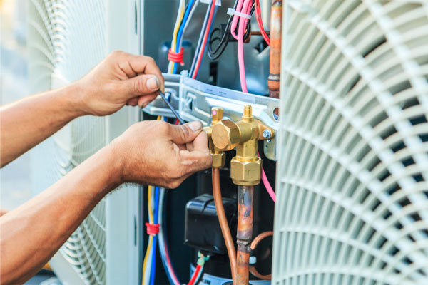 image of a modulating air conditioner installation