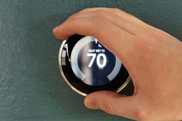 image of a wi-fi thermostat for home heating systems