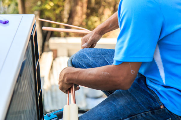 image of an air conditioner installation