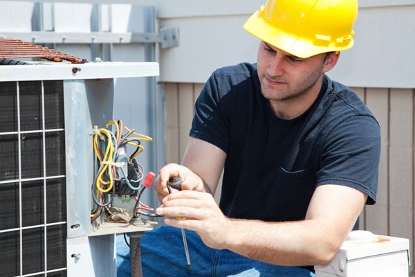 image of an air conditioning installation