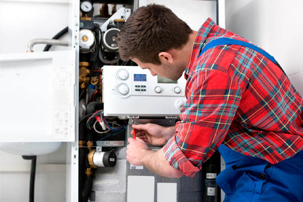 image of an oil boiler installation in new jersey