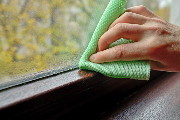 image of condensation on window and high humidity