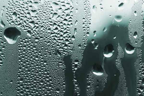 image of condensation or sweating on glass