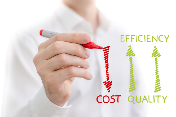 image of efficiency vs cost depicting ductless hvac systems