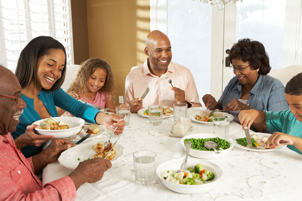 image of family enjoying holidays and home heating in winter