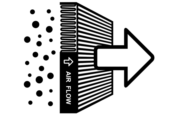 image of hvac air filter airflow