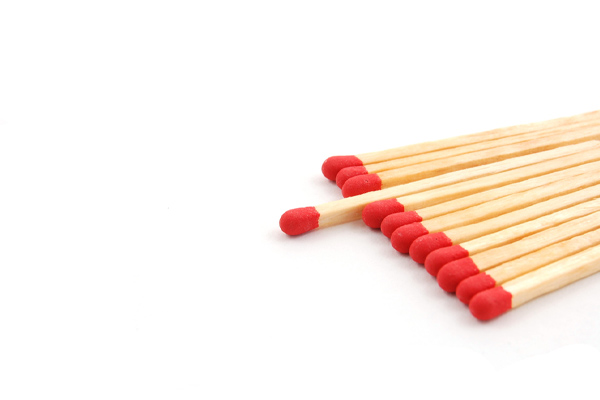 image of matches depicting heating oil safety