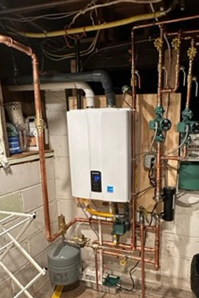 navien gas boiler in a brielle new jersey home